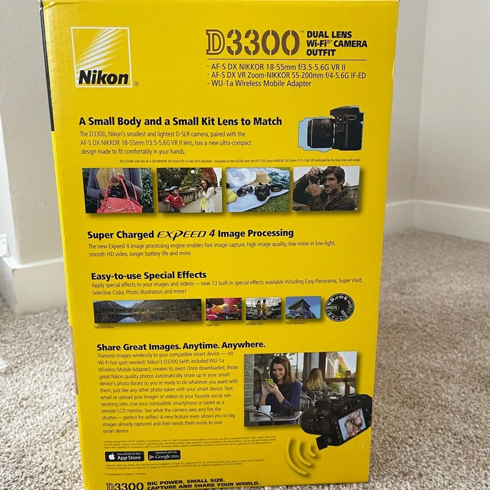 Nikon D3300 Black DSLR Camera with 18-55mm Lens